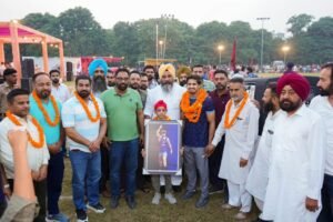 ਅਮਰੀਕਾ ਵਿਖੇ ਹੋਈ ਵਰਲਡ ਚੈਂਪੀਅਨਸ਼ਿਪ ਵਿੱਚ ਕਾਂਸੀ ਦਾ ਤਗ਼ਮਾ ਜਿੱਤਣ ਵਾਲੇ ਪਹਿਲਵਾਨ ਜਸਕਰਨ ਸਿੰਘ ਦਾ ਪਟਿਆਲਾ ਪੁੱਜਣ ’ਤੇ ਭਰਵਾਂ ਸਵਾਗਤ